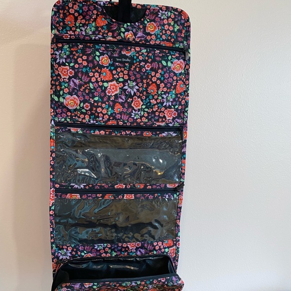 Vera Bradley Black Travel Bag with Colorful Floral Pattern - Picture 4 of 7